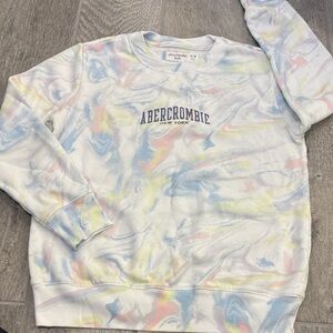 Abercrombie & Fitch Men's Pastel Tie-Dye Crewneck Sweater